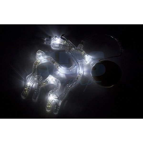 Фигура Олененок на присоске с подвесом LED Белый