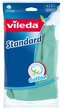 Перчатки хозяйственные Vileda Gloves Standart L резиновые, напыление хлопок