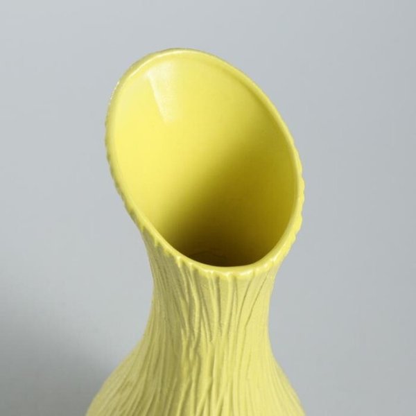 Ваза керамическая, коллекция Лиза, высота 31см, цвет жёлый, 3910443