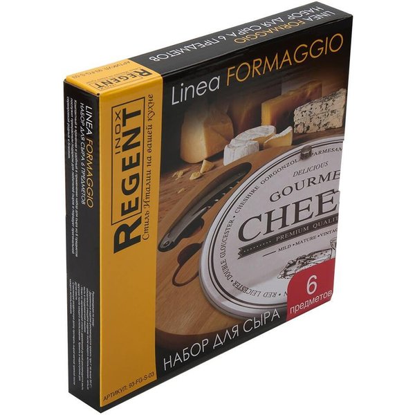 Набор д/сыра Regent Formaggio 6пр. доска 22см, 2 ножа д/сыра, сырная вилка, нож сомелье