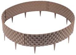 Заборчик декоративный гибкий Мегасад Плетенка 60х22см, 4 секции, полипропилен, терракот, HD7097