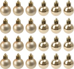 Набор шаров 24шт 3см золото, глянец/матовые, SYQA-0124009