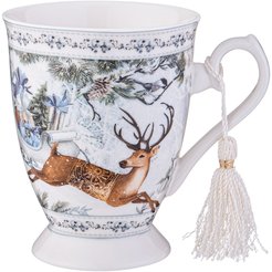 Кружка Lefard Christmas 320мл Олень, фарфор