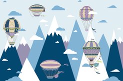 Фотообои виниловые на флизелиновой основе Шары в небе 400х270см