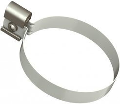 Хомут трубы металлический ТН ПВХ ОПТИМА L=140 белый