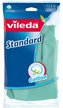 Перчатки хозяйственные Vileda Gloves Standart M резиновые, напыление хлопок