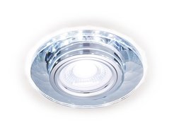 Светильник встраиваемый со светодиодной лентой Ambrella light хром/прозрачный MR16+3W 95х25мм