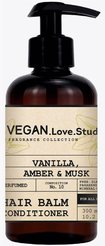 Бальзам-кондиционер д/волос VEGAN.Love.Studio 300мл Vanilla, Amber, Musk парфюмированный