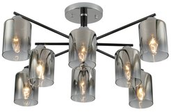 Люстра Risorse 3520-8 CR+BK, 8xE27/40W (74х74х28)