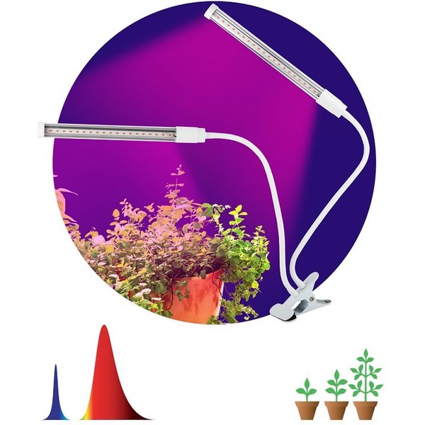Светильник настольный для растений на прищепке ЭРА FITO-20W-АLED 12Вт