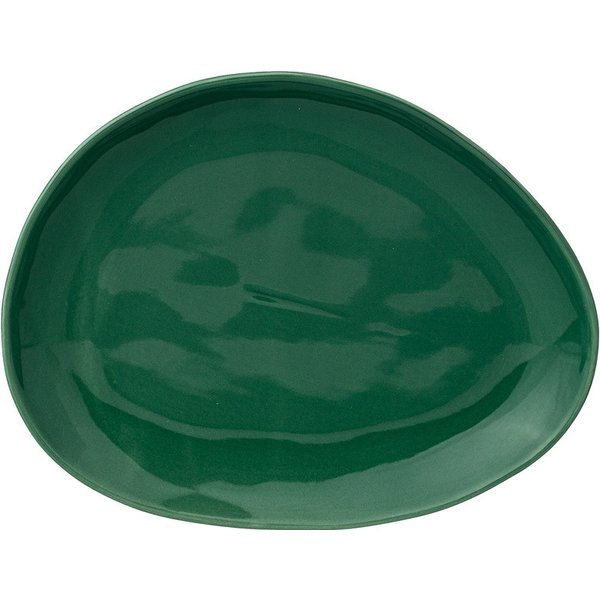 Тарелка закусочная Вronco Мeadow 25х19см зеленая, фарфор  