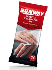 Салфетки влажные для рук RunWay 24шт