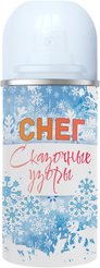 Снег синтетический Сказочные узоры нетающий белый в спрее 5,2х17х5,2см арт.93626