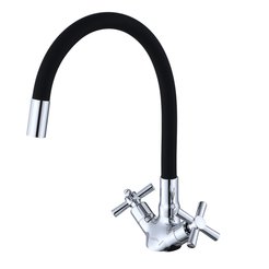 Смеситель для кухни TOKITO ENA 1013 с гибким изливом, черный/хром