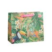 Пакет крафтовый горизонтальный Tropical gift 27х23х11,5см   