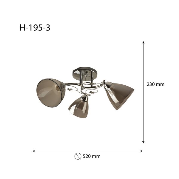 Люстра HIPER H195-3 3xE27 CHROME