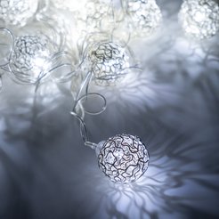 Электрогирлянда-нить внутренняя Шар металл 5м 20LED, белый FMB20-5w