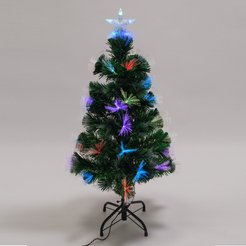 Елка искусственная Праздничная 90см, 85LED, мультиколор, ПВХ