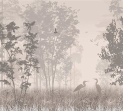 Фотообои Туманное утро 300х270см виниловые на флизелиновой основе