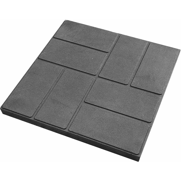 Плитка тротуарная полимерпесчаная 333х333х25мм, 8 кирпичей, черная