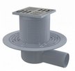 Трап сливной Alcaplast 105×105/50мм, боковая подводка, комбинированный гидрозатвор, с воротником