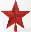 Верхушка елочная Звезда 27х28см красный/глиттер SYSDX-3525042