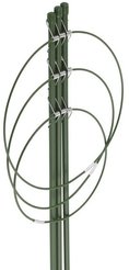 Опора для растений МегаСад 8мм 3 кольца металл h90см d колец 32,30,28см