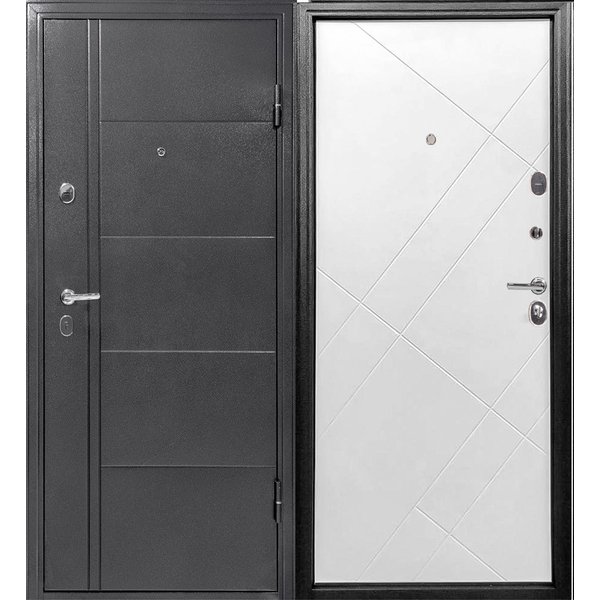 Дверь входная Форпост-60 антик серебро софт белый 960х2050мм правая