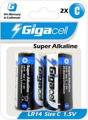 Батарейка алкалиновая Gigacell С/LR14 2шт