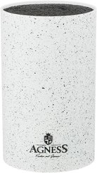 Подставка д/ножей универсальная Agness Арктик 11х18см пластик, белый