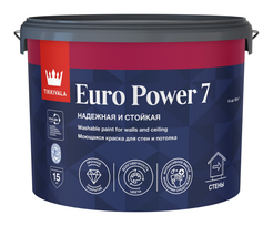Краска моющаяся EURO Power 7 матовая белая (9л)