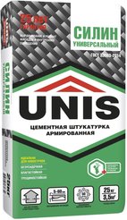 Штукатурка цементная армированная ЮНИС СИЛИН универсальный 25кг