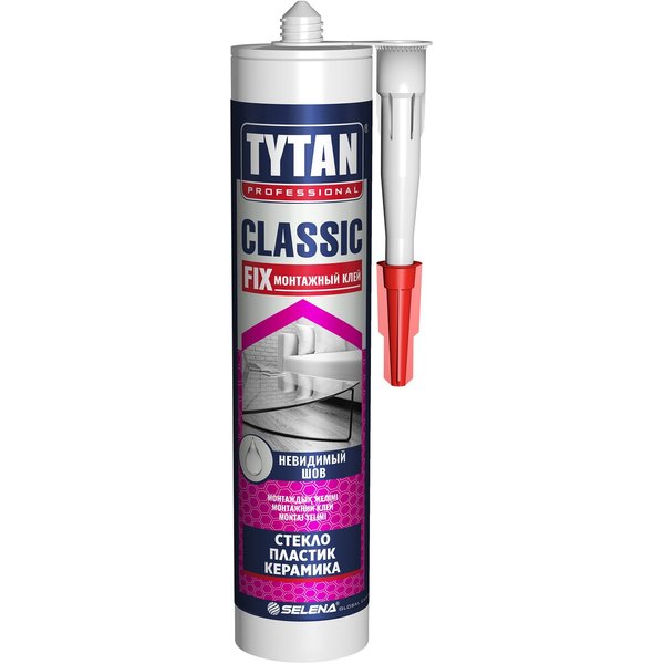 Клей монтажный каучуковый Tytan Professional Classic Fix прозрачный (310мл/334г)