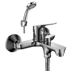 Смеситель д/ванны RS29-31 одноручный (35мм) с коротким изливом,хром