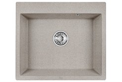 Мойка для кухни врезная Granula 6001 60х52см глубина чаши 20см, кварц, бежевый