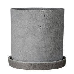 Горшок бетонный Грэй d15см h15см v1,8л, цилиндр, серый