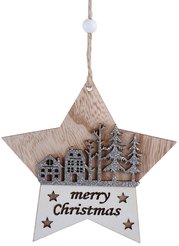 Украшение из дерева Звезда 12см SYMZPA-442124