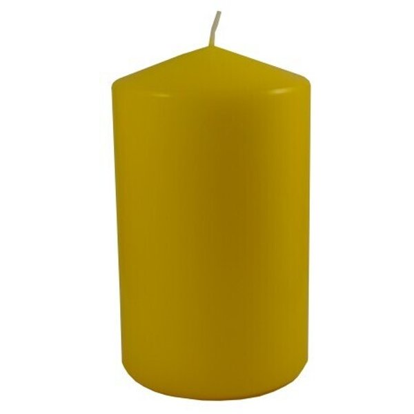 Свеча столбик желтая 70х120мм