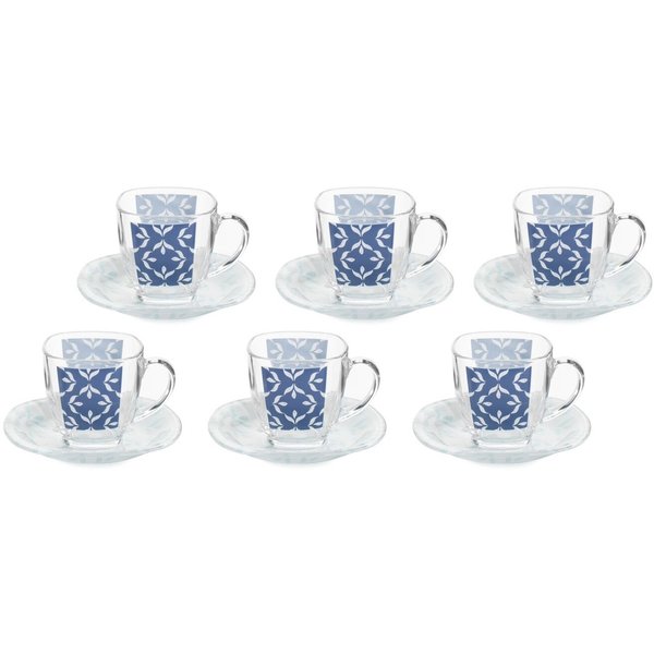 Набор чайный Luminarc Pamina на 6 персон 220мл синий, стекло