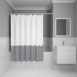 Штора для ванной IDDIS 200x180см BW01P18i11 полиэстер, серый