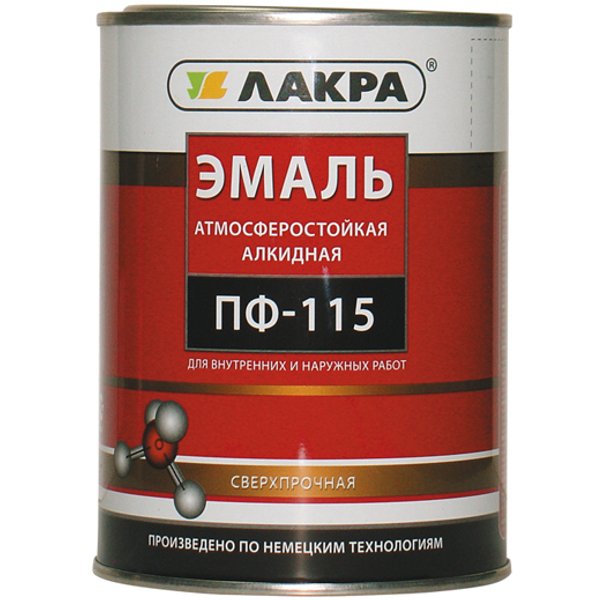Эмаль ПФ-115 ЛАКРА глянцевая цвет коричневый (1кг)