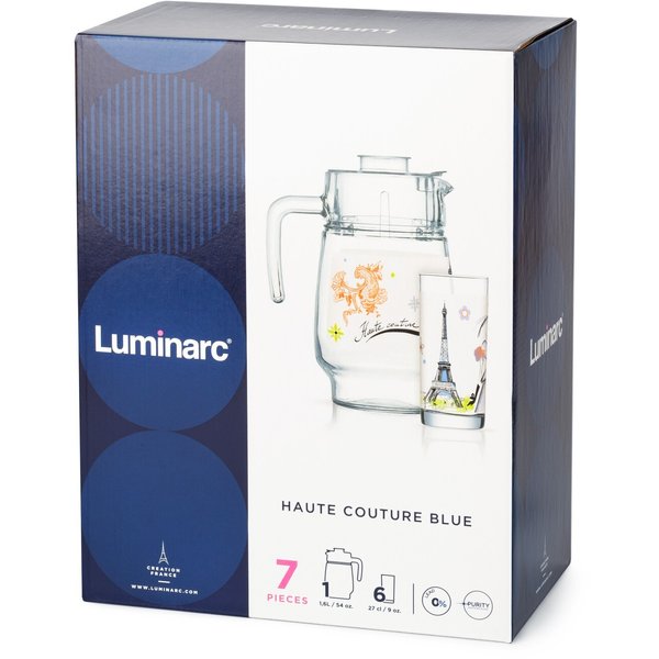 Набор питьевой Luminarc Haute Couture Кувшин 1,6л+Стаканы 270мл 6шт стекло