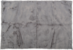 Коврик из искусственного меха кролика серый 100х150см на подложке TPR