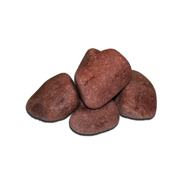 Камни для бани и сауны Малиновый кварцит (10кг), шлифованный 