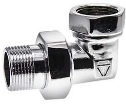 Сгон угловой американка хром 1" 1" HLV-110098 Cr