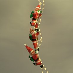 Фигура Деды Морозы на лестнице 30смх3шт, LED-подсветка, SYSDLRB-1423069