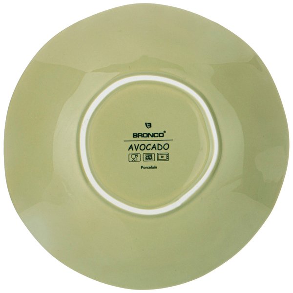 Тарелка суповая Bronco Avocado 500мл 18см фарфор, зеленый