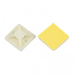 Площадка для хомутов самоклеящаяся duwi 25х25мм белая 10шт