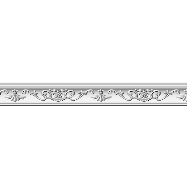 Плинтус потолочный 57х40х2000мм ТМ Glanzepol GP-36 полистирол белый орнамент