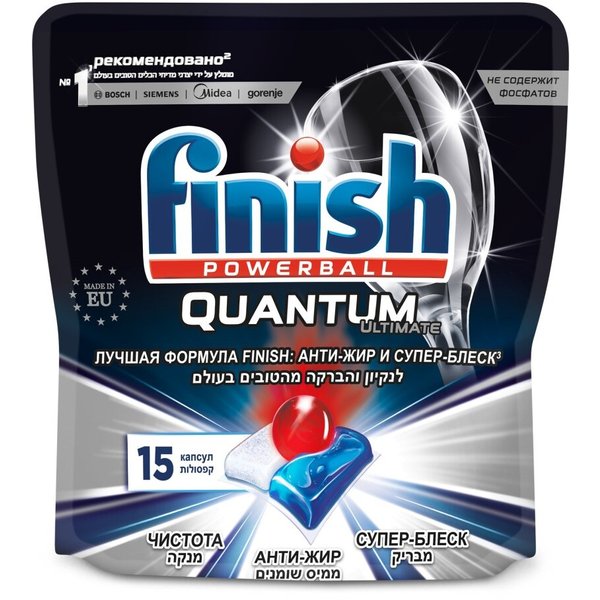 Средство д/посудомоечной машины Finish Quantum Ultimate 15 капсул